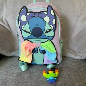 BoxLunch Exclusive Loungefly Disney Super Stitch with Rainbow Cape Mini Backpack